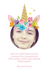 Unicorn - Happy Birthday Card